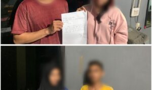 Dua pasangan bukan suami istri yang pesta miras. foto: istimewa