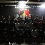 20 orang terduga pelaku pencabulan diamankan oleh pihak kepolisian. Foto: Humas Polda Gorontalo