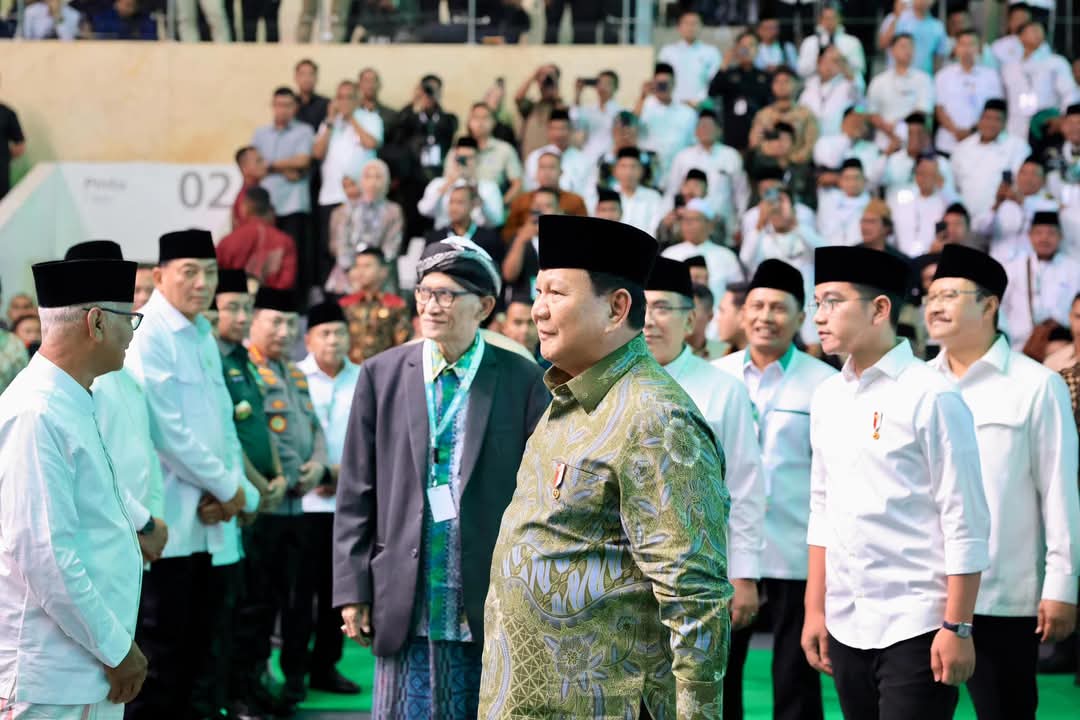 Presiden RI, Prabowo Subianto saat menghadiri acara Harla NU. Foto: Dokumen Fanpage @Prabowosubianto
