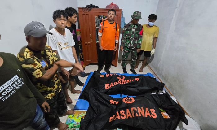 Dua lansia yang ditemukan oleh Tim SAR dalam keadaan tak bernyawa. Foto: Humas Sar Gorontalo