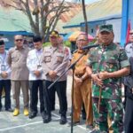 Panglima Kodam XIII/Merdeka, Mayor Jenderal TNI Suhardi, bersama jajaran Forkopimda saat meninjau MBG. Foto: Arlan/simpul