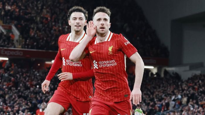 selebrasi Diego Jota. Foto: Tangkapan layar dari akun istagram @liverpoolfc