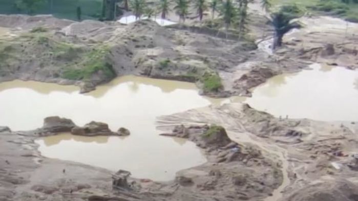 tangakapan layar video mongabay, pertambangan ilegal di pohuwato