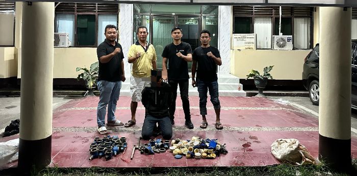 pelaku pencurian yang telah ditangakap oleh polisi. Foto: Istimewa