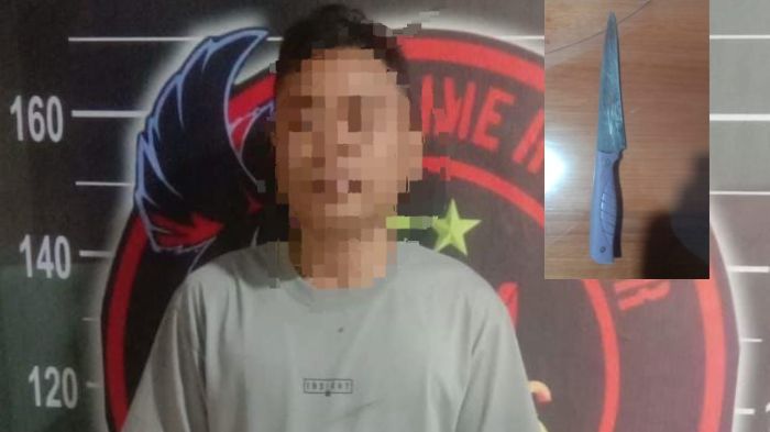 Pelaku penikaman di lapak buah. Foto: Humas Polresta Gorontalo Kota