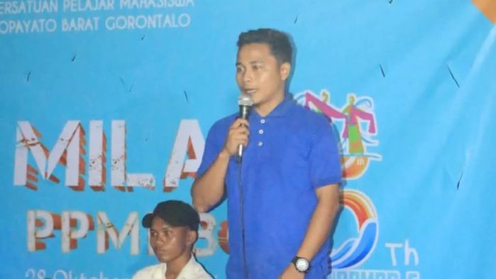 Ketua Umum Kesatuan Pelajar Mahasiswa Indonesia Pohuwato (KPMIP) Cabang Kota Gorontalo, Rusmanto Sabali