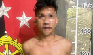 Pelaku pengancaman terhadap warga. Foto: Humas Polresta Gorontalo Kota