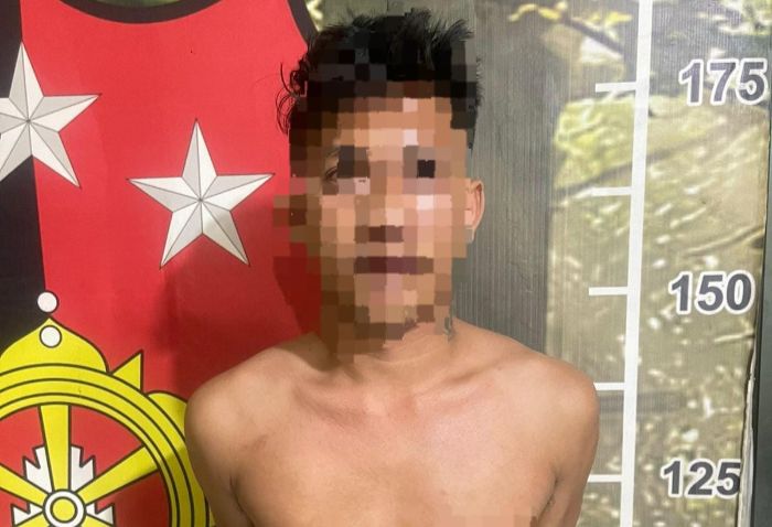 Pelaku pengancaman terhadap warga. Foto: Humas Polresta Gorontalo Kota