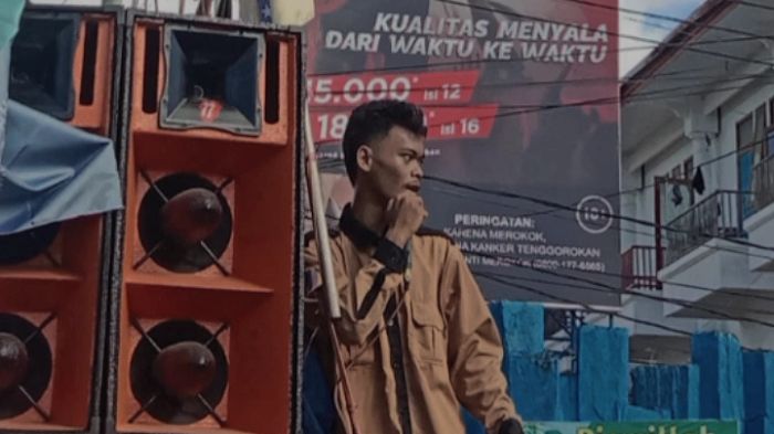 Ketua Persatuan Pelajar Mahasiswa Popayato Barat–Gorontalo, Gusram Rupu. Foto: simpulindo