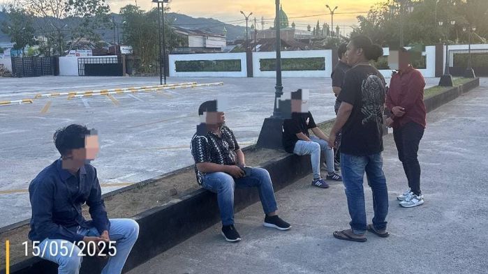7 orang debt collector diamankan pihak kepolisian. Foto: Istimewa