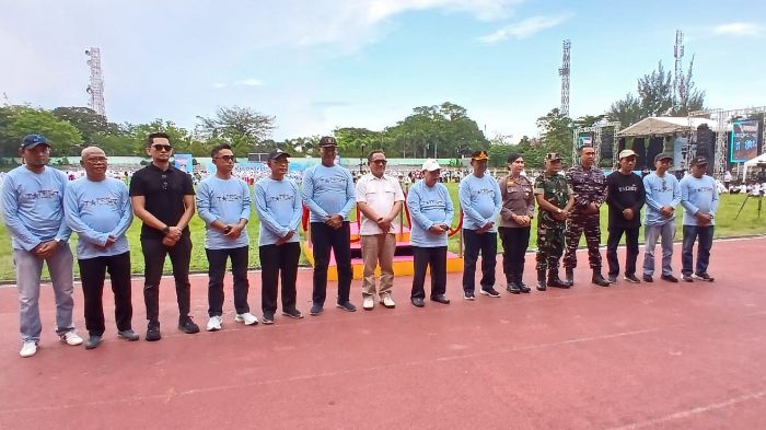Ketua DPRD Kota Gorontalo saat mengahdiri acara pembukaan O2SN dan FLS3N. Foto: simpulindo