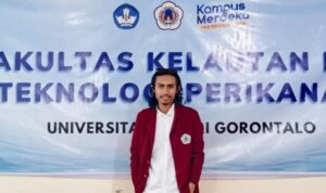Risman Mahmud, mahasiswa Jurusan Budidaya Perairan Fakultas Kelautan dan Perikanan Universitas Negeri Gorontalo (UNG). Foto: Istimewa