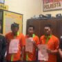 Tiga pelaku penggelapan barang internet. Foto: humas polres Gorontalo Kota