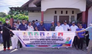 Reses Masa sidang ketiga DPRD Kota Gorontalo, meninjau langsung kerusakan drainase dan badan jalan di jalan bali