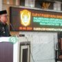 Bupati Kab. Gorontalo Utara, Thariq Modanggu saat menyampaikan pidato perdannya di hadapan anggota DPRD Gorut. Foto: simpulido