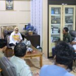 Wakil Bupati Gorut, Nurjana Hasan Yusuf saat menerima audiensi kelompok kerja mangrove Prov. Gorontalo dan UNG. Foto: Humas/Rocky