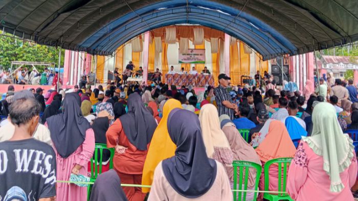 Rapat Anggota Tahunan (RAT) Koperasi Bukit Sawit Popayato (BSP), di popayato. Foto: simpulindo