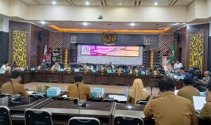 Rapat Banggar DPRD Kota Gorontalo dalam rangka pembahasan Ranperda Pertanggungjawaban APBD 2024. Foto: simpulindo