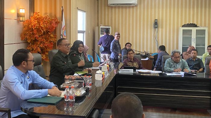 Bupati Gorut, Thariq Modanggu saat memberikan sambutan padan kegiatan konsultasi publik RPJMD. Foto: Adria