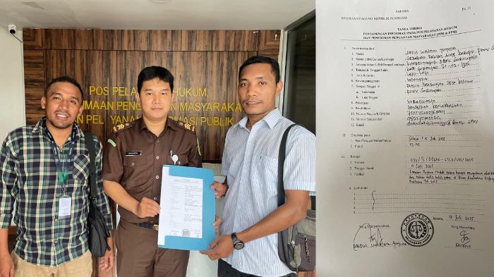 Aliansi Gerak saat menyerahkan laporan ke Kejagung RI. Foto: impulindo