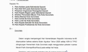 Surat Edara Pemkot Gorontalo