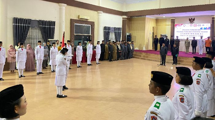 Upacara pengukuhan Paskibraka Kab. Gorontalo Utara. Foto: Adrian