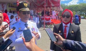 Bupati Kab. Gorut, Thariq Modanggu, dan Wakil Bupati Gorut, Nurjana Hasan Yusuf. Foto: Adrian