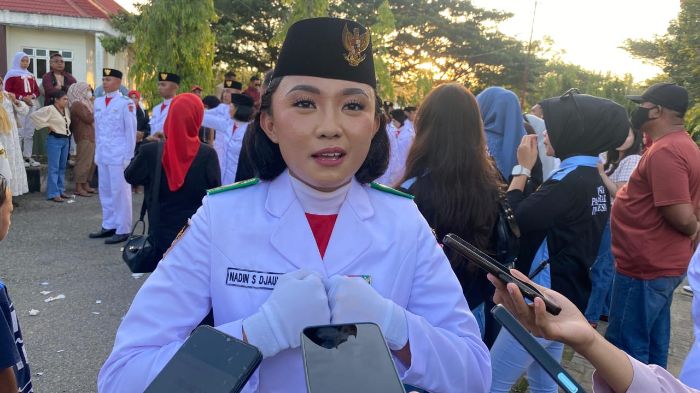 Anggota Paskibraka Gorut, Nadin Shakira Djauhari. Foto: Adrian