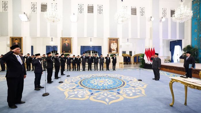 Pelantikan menteri kabinet merah putih sisa masa jabatan 2024-2029. Foto: Dok. akun instagram presiden @prabowosubianto