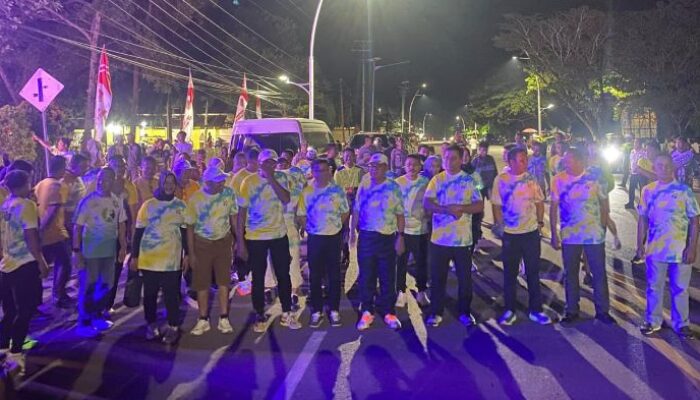Di Pimpin Bupati: Forkopimda Gorut Tinjau Rute Bercahaya Night Run