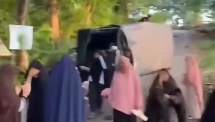 Foto: tangkapan layar video yang beredar di media sosial