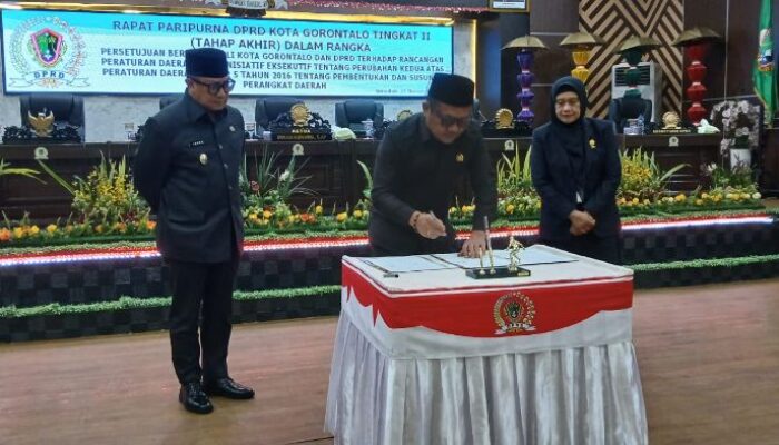 DPRD dan Pemerintah Kota Gorontalo Sepakati Pembentukan Badan Pendapatan Daerah