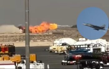 Tangkapan layar saat pesawat tejas meledak