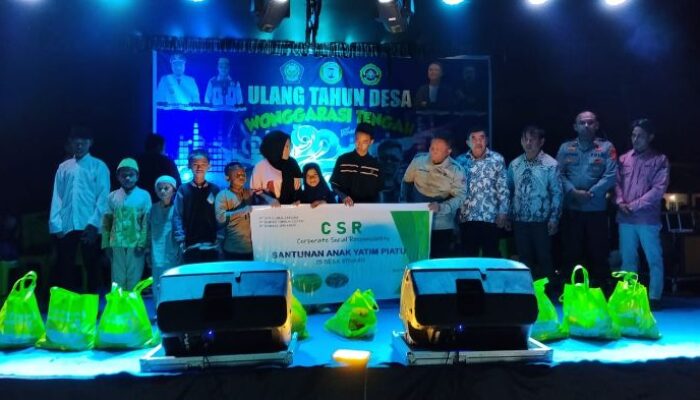 Perusahaan Biomasa Santuni Anak Yatim di Acara HUT Desa Wonggarasi Tengah