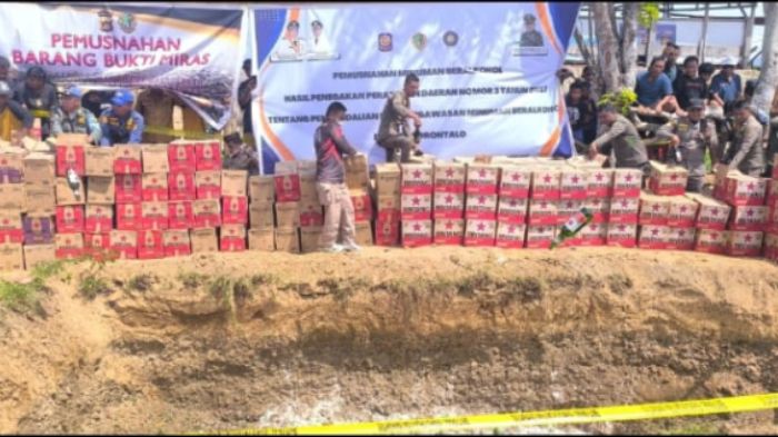Pemusnahan Miras. Foto: Istimewa