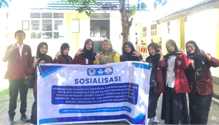 Mahasiswa UNG Gelar Sosialisasi “Fun Learning” untuk Tingkatkan Kemampuan Berbicara Siswa SMK Negeri 5 Gorontalo