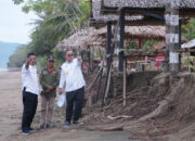 Bupati Gorut Tinjau Abrasi Pantai Minanga, Warga Diminta Waspada Cuaca