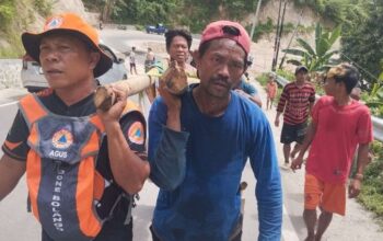 Longsor batu di Desa Olele. Foto: Istimewa