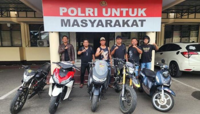 Polresta Gorontalo Kota Bongkar Sindikat Curanmor Antarprovinsi, Lima Motor Diamankan