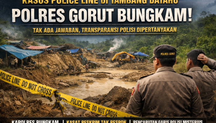 Polres Gorut Bungkam, Usai Police Line Tambang Datahu Dicabut. 