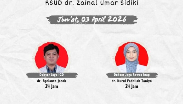 Layanan RSUD ZUS Tetap Siaga di Hari Libur, Jum’at 3 April