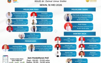 RSUD ZUS Umumkan Jadwal Pelayanan Dokter Senin 18 Mei 2026
