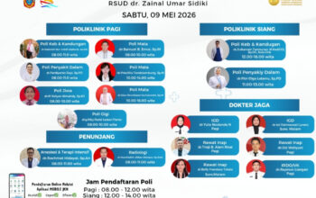 Ini Jadwal Dokter RSUD ZUS Sabtu 9 Mei 2026