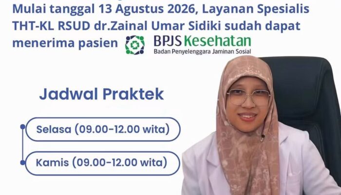 RS ZUS Buka Layanan Spesialis THT-KL untuk Pasien BPJS