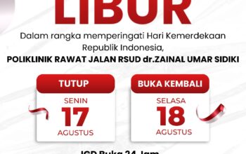 Penyesuaian Jadwal Layanan RSUD ZUS Sambut HUT RI