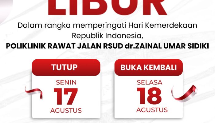 Penyesuaian Jadwal Layanan RSUD ZUS Sambut HUT RI