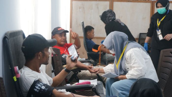 Pemeriksaan Kesehatan Dan Donor Darah. (Foto: Humas Biomasa Group)