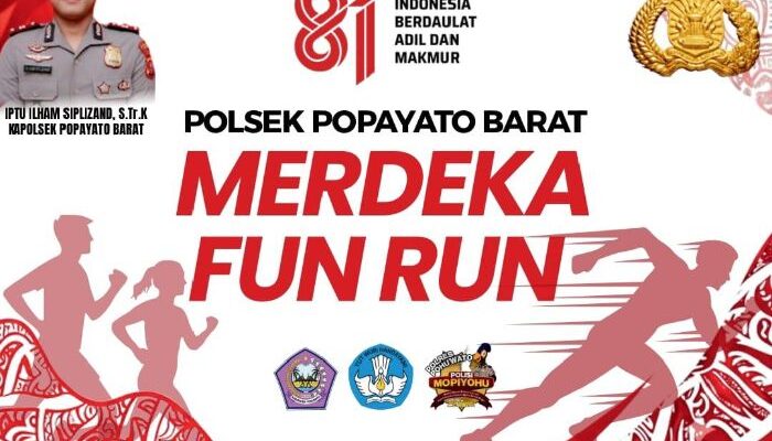 Meriahkan HUT RI Ke-81, Polsek Popayato Barat Bakal Gelar Merdeka Fun Run Yang di Ikui 200 Pelajar.