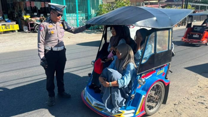 Penertiban Lalulintas. (Foto: Satuan Lalu Lintas (Satlantas) Polresta Gorontalo Kota )