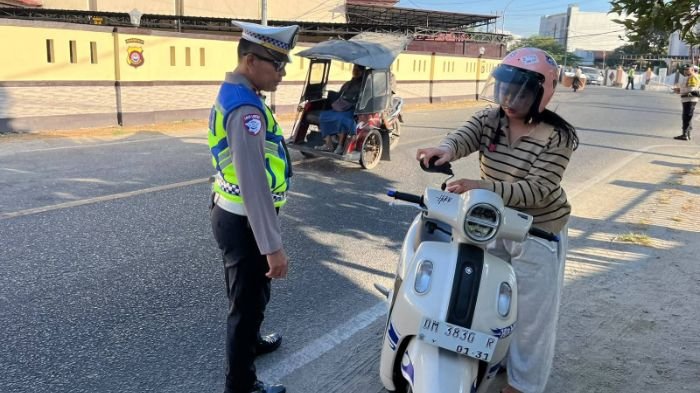 Penertiban Lalulintas. (Foto: Satuan Lalu Lintas (Satlantas) Polresta Gorontalo Kota )